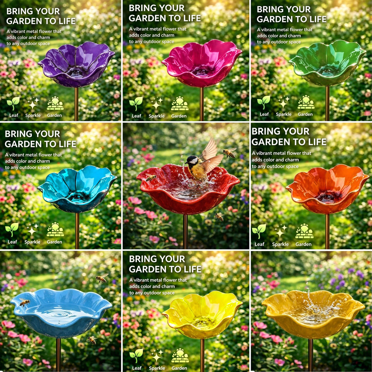 🐦 Mini Bird Bath & Pollinator Water Station ✨ Attract Birds & Beneficial Insects