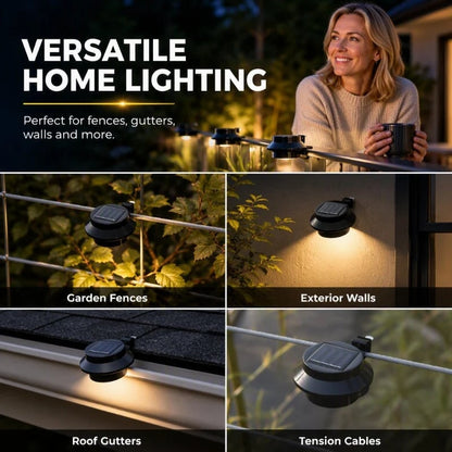 ☀️ Solar LED Gutter Wall Light | Outdoor Accent☀️
