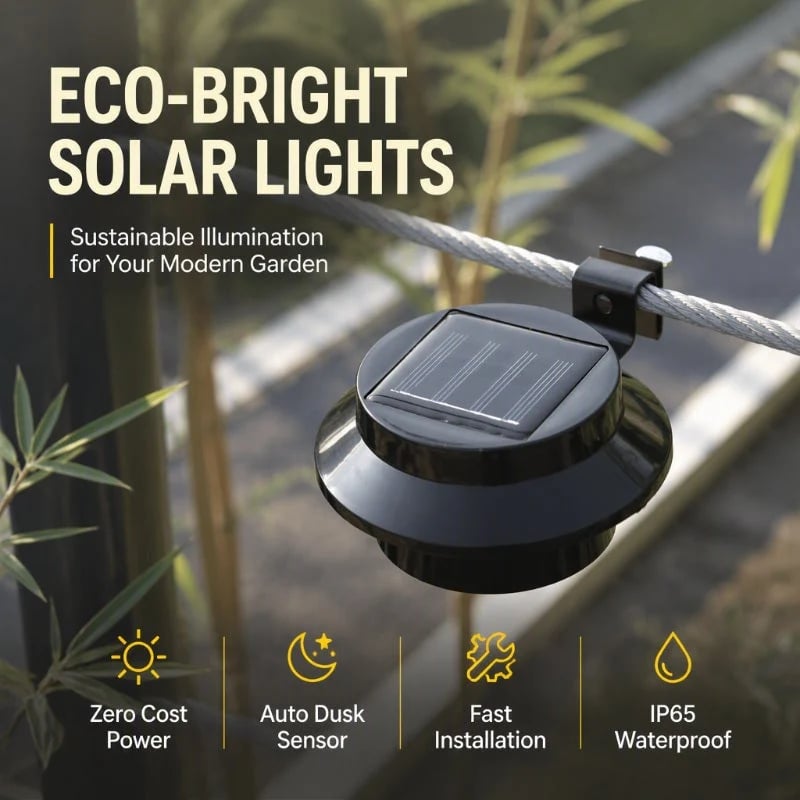 ☀️ Solar LED Gutter Wall Light | Outdoor Accent☀️