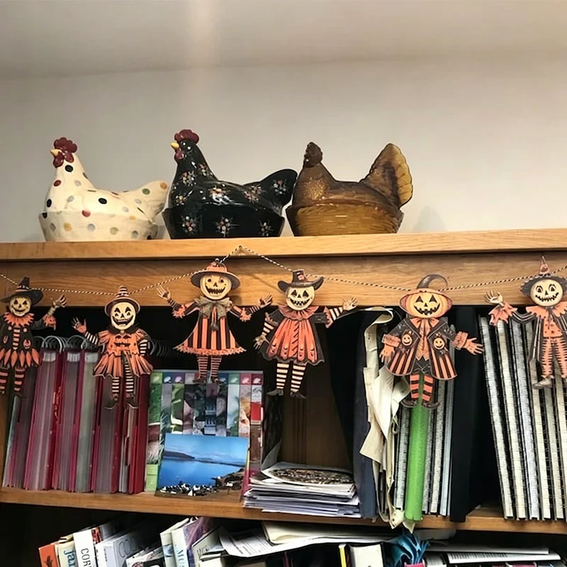 🔥HOT SALE🔥Vintage Halloween Wooden Wall Hanging Set