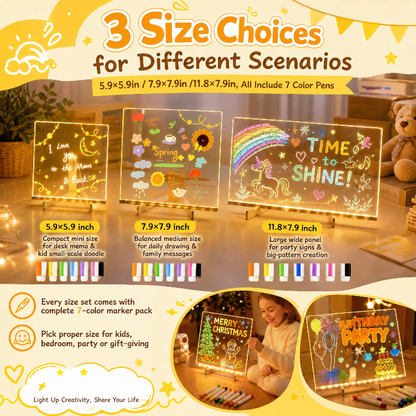 🎄Christmas Hot Sale - LED Note Board with Colored Pens