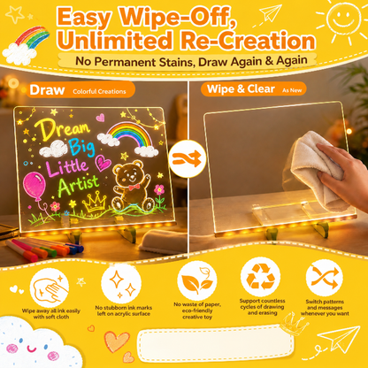 🎄Christmas Hot Sale - LED Note Board with Colored Pens