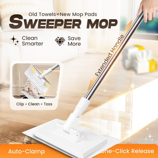 🧹Disposable Dust Mop with 4 Reusable Cloths