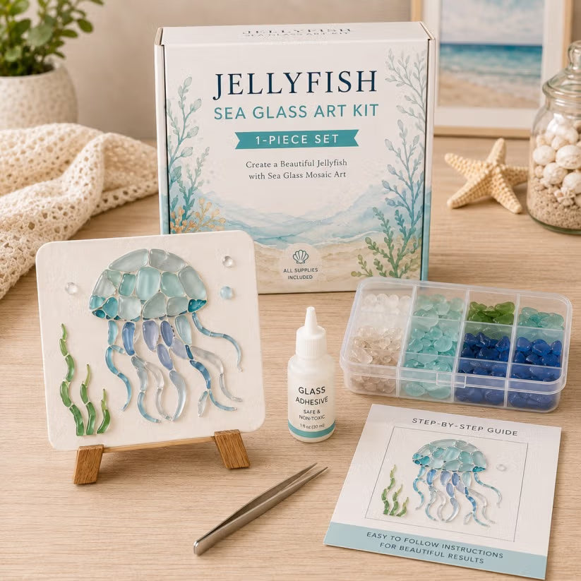 🐋🌊 DIY Sea Glass Mosaic Art Kit