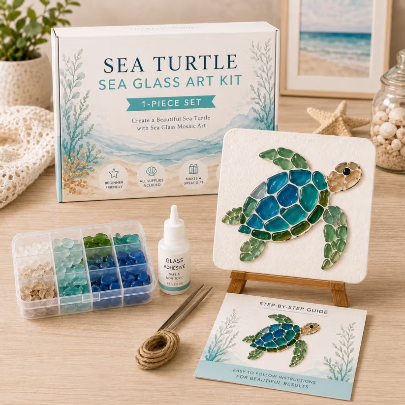 🐋🌊 DIY Sea Glass Mosaic Art Kit