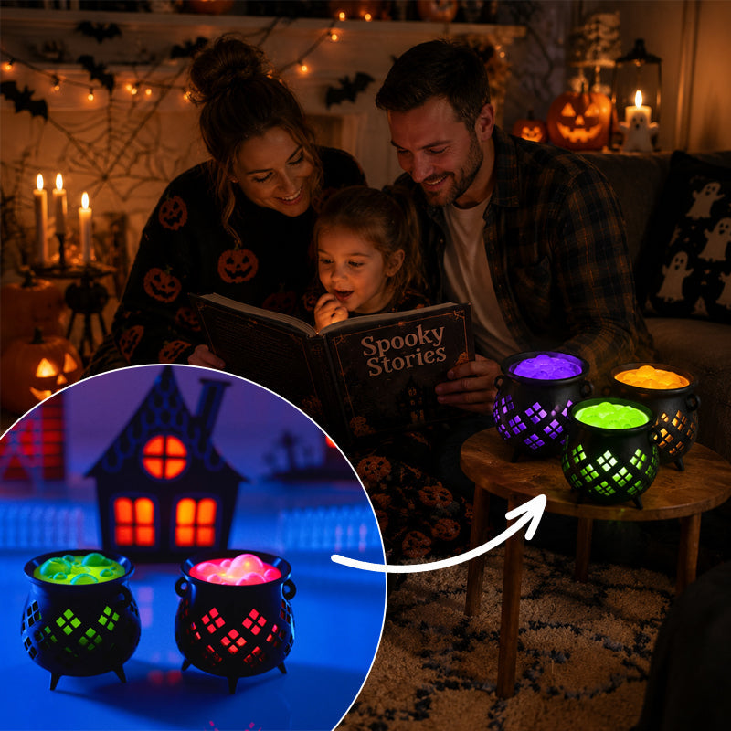 Witch Cauldron Tea Lights 🧙‍♀️ | Glowing Potion Magic ✨🔮