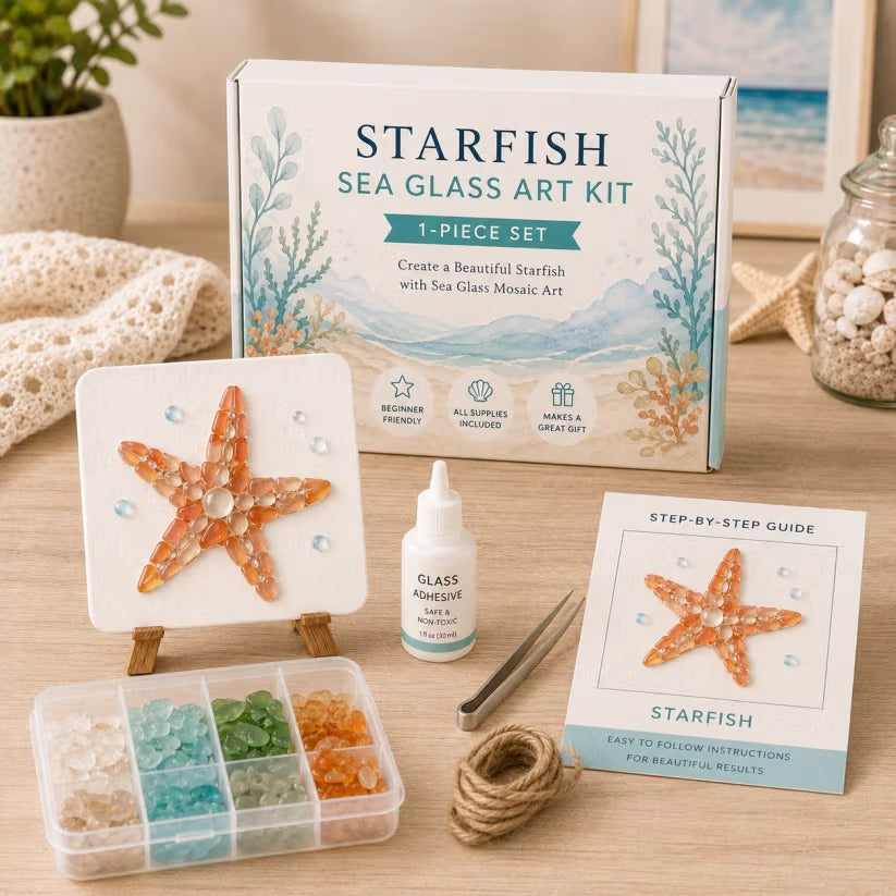 🐋🌊 DIY Sea Glass Mosaic Art Kit