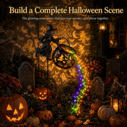 🎁2026 NEW HOT SALE 49% OFF🎃Halloween Witch Cauldron Garden Light