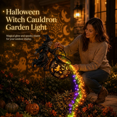 🎁2026 NEW HOT SALE 49% OFF🎃Halloween Witch Cauldron Garden Light
