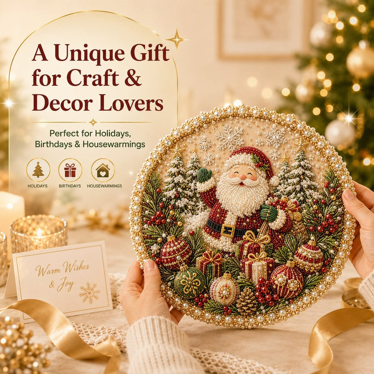 🌸🌻🍂🎄 Four Seasons & Holiday Pearl Art Hanging Wreath Kit ✨