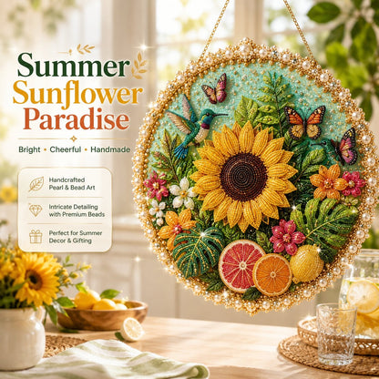 🌸🌻🍂🎄 Four Seasons & Holiday Pearl Art Hanging Wreath Kit ✨