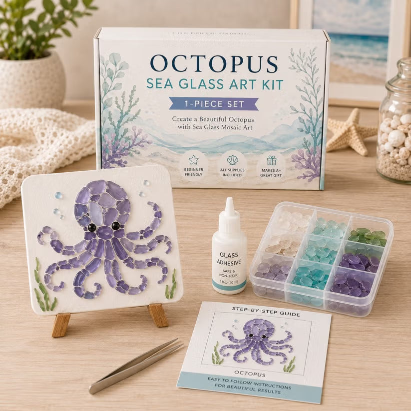 🐋🌊 DIY Sea Glass Mosaic Art Kit