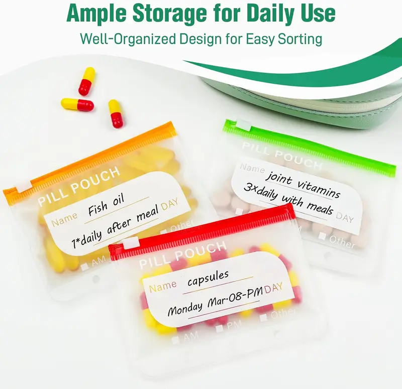 💊The Ultimate A8 Waterproof Binder Pill Pouch Set