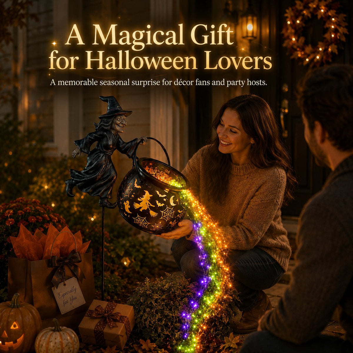 🎁2026 NEW HOT SALE 49% OFF🎃Halloween Witch Cauldron Garden Light