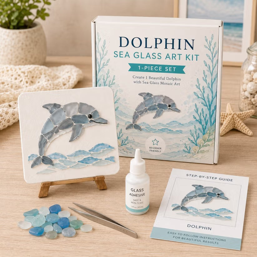 🐋🌊 DIY Sea Glass Mosaic Art Kit