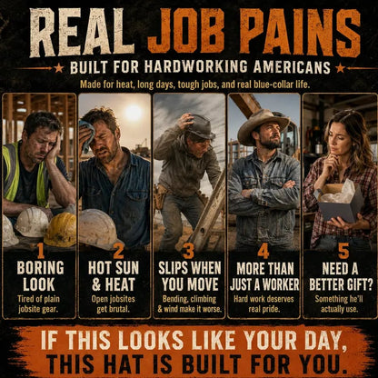 Cowboy Hard Hat 🧢 – Vented Wide Brim Safety Helmet 🪖 for Construction & Ranch Work 🚧🐎