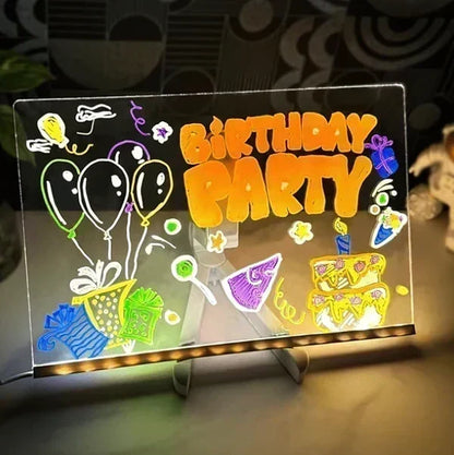 🎄Christmas Hot Sale - LED Note Board with Colored Pens