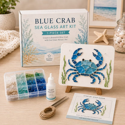🐋🌊 DIY Sea Glass Mosaic Art Kit