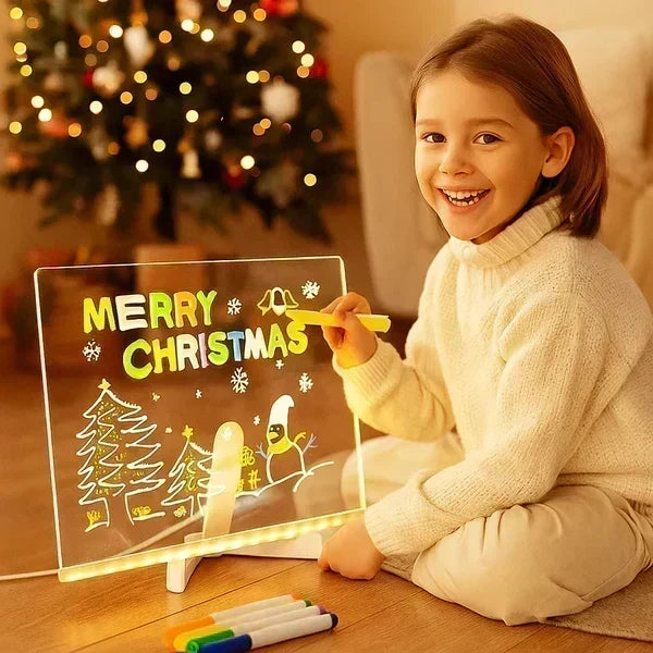 🎄Christmas Hot Sale - LED Note Board with Colored Pens