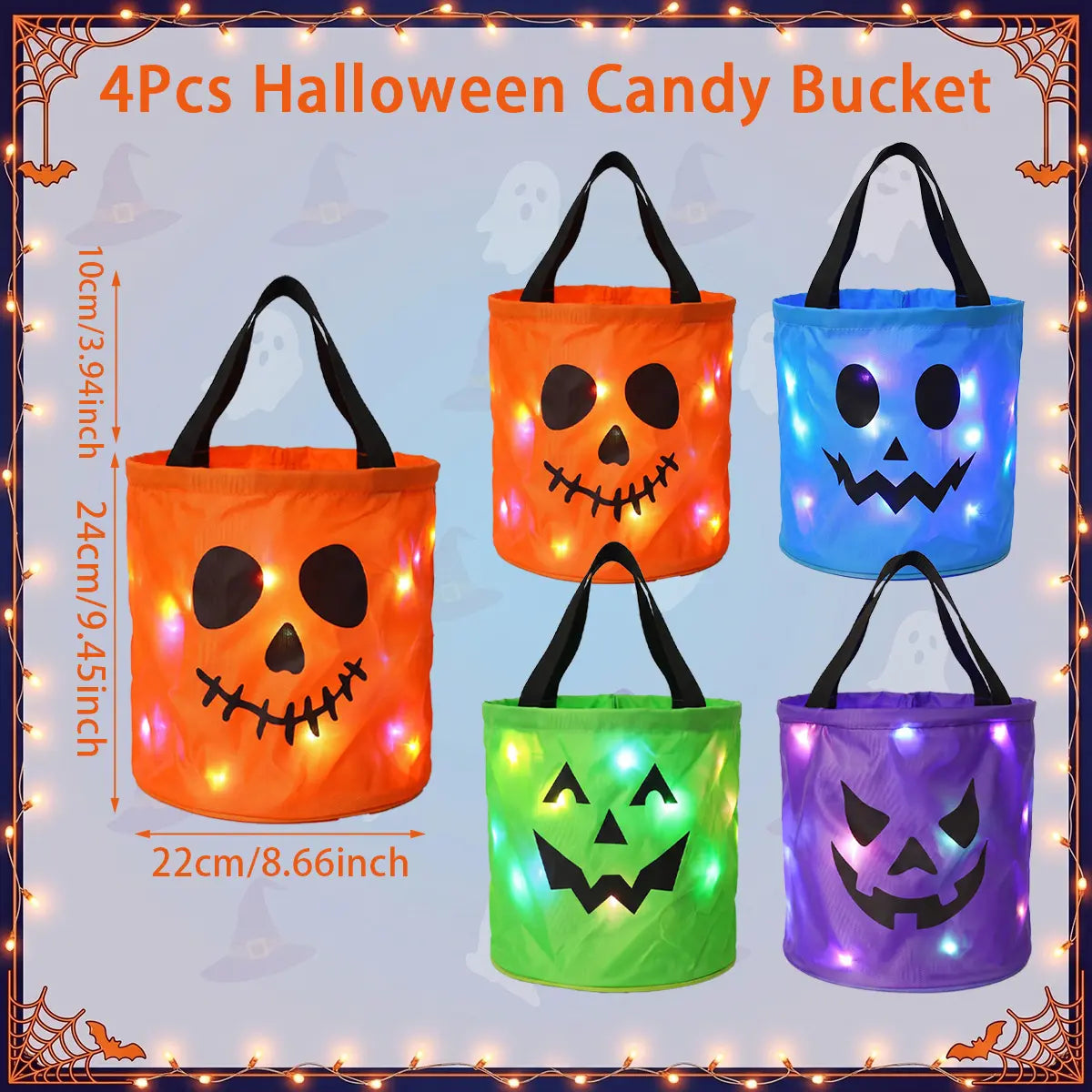 🎃 This Halloween Bag Is Already A Hit! ✨ LED Pumpkin Trick or Treat Bag – The Perfect Glow-Up For Kids 👻