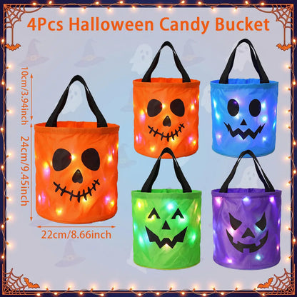 🎃 This Halloween Bag Is Already A Hit! ✨ LED Pumpkin Trick or Treat Bag – The Perfect Glow-Up For Kids 👻
