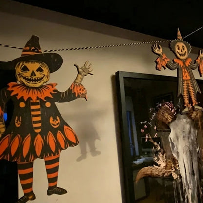 🔥HOT SALE🔥Vintage Halloween Wooden Wall Hanging Set