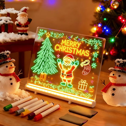 🎄Christmas Hot Sale - LED Note Board with Colored Pens