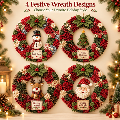 🎄 Make A Christmas Wreath You'll Be Proud To Display ❤️ 3D Fabric Poke DIY Kit With Tutorial & Guide Included