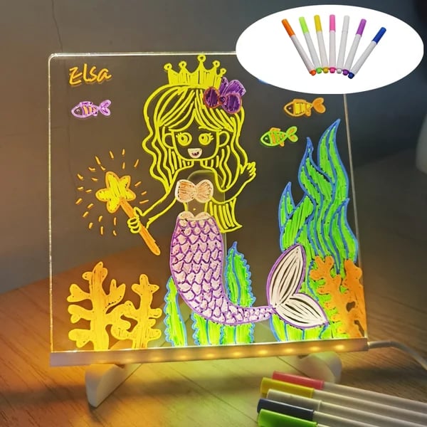 🎄Christmas Hot Sale - LED Note Board with Colored Pens