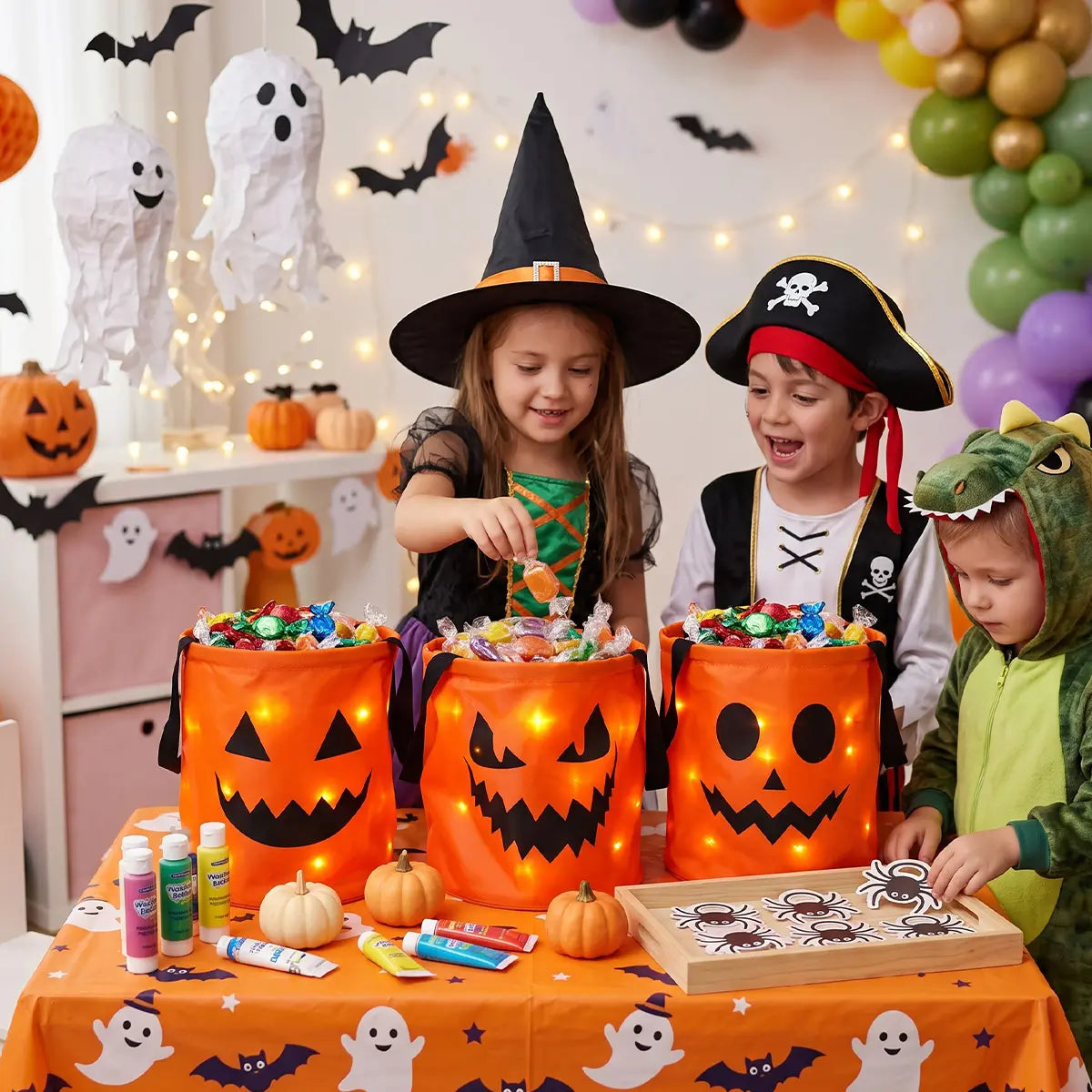 🎃 This Halloween Bag Is Already A Hit! ✨ LED Pumpkin Trick or Treat Bag – The Perfect Glow-Up For Kids 👻