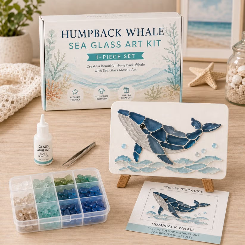 🐋🌊 DIY Sea Glass Mosaic Art Kit