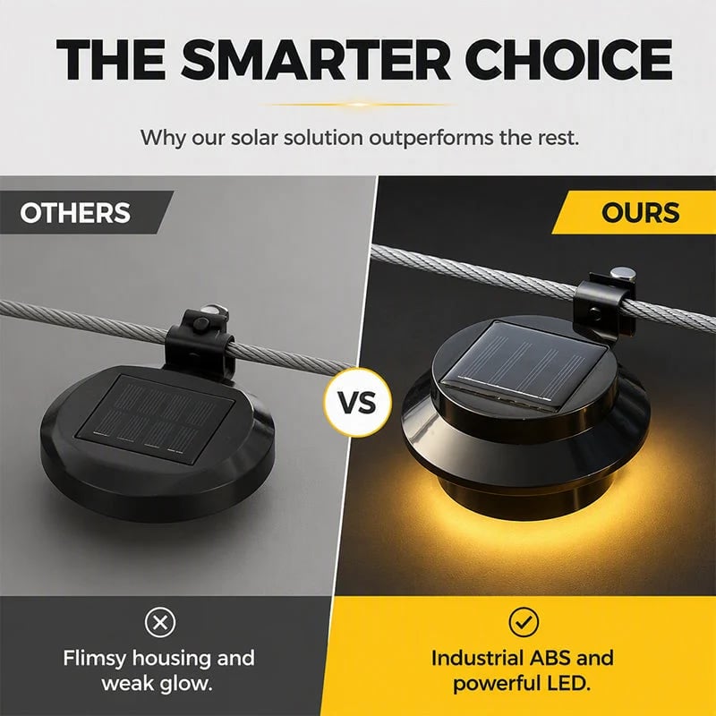 ☀️ Solar LED Gutter Wall Light | Outdoor Accent☀️