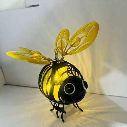 🌙🍃Hanging Solar Bee Light – Warm Amber Glow