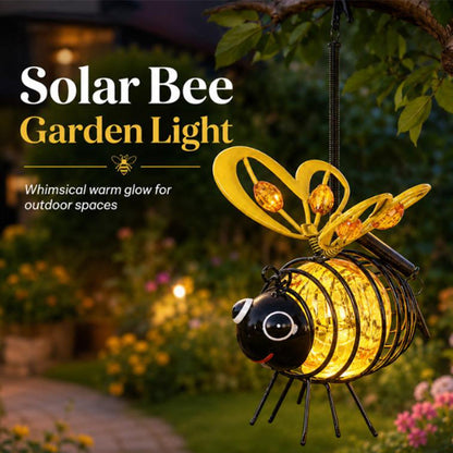 🌙🍃Hanging Solar Bee Light – Warm Amber Glow