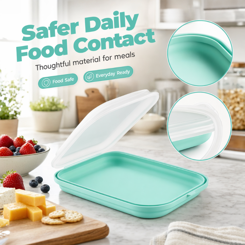 🍱✨ Portable Food Grade Silicone Lunch Box ! BPA-free, leak-proof, foldable – perfect for work, travel & picnics. 🔥💪