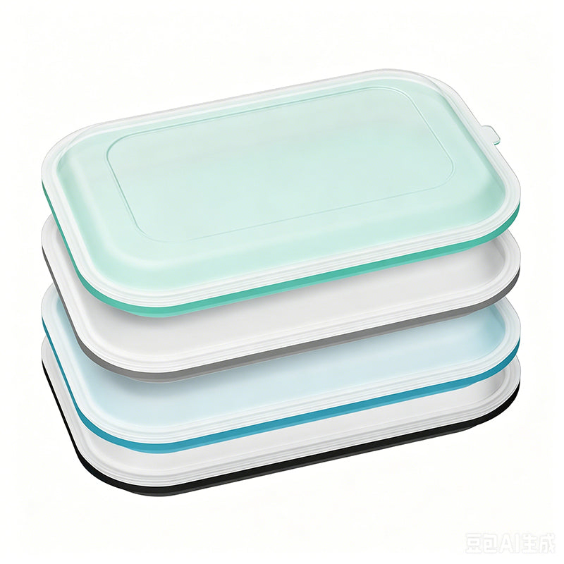 🍱✨ Portable Food Grade Silicone Lunch Box ! BPA-free, leak-proof, foldable – perfect for work, travel & picnics. 🔥💪