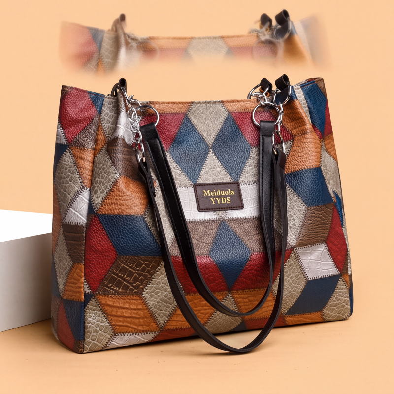 🎅Christmas HOT SALE👜 Women's Geometric Tote Bag – Large Capacity Stylish Handbag For Everyday Elegance👜