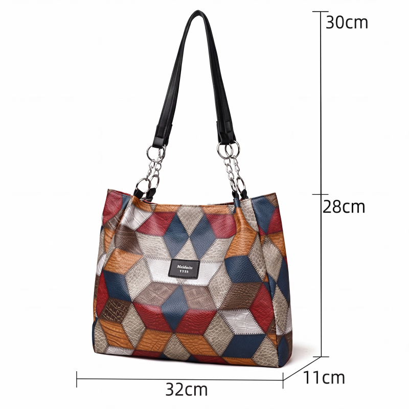 🎅Christmas HOT SALE👜 Women's Geometric Tote Bag – Large Capacity Stylish Handbag For Everyday Elegance👜