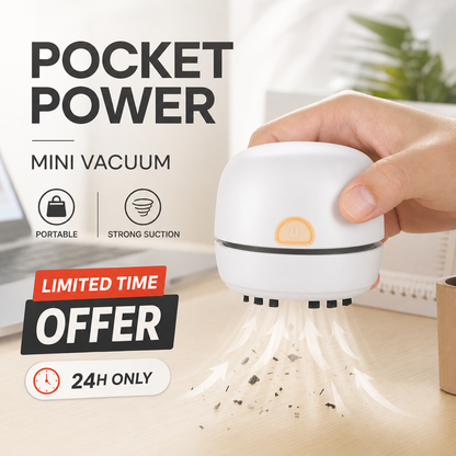 ⏰Portable Mini Desk Vacuum Cleaner